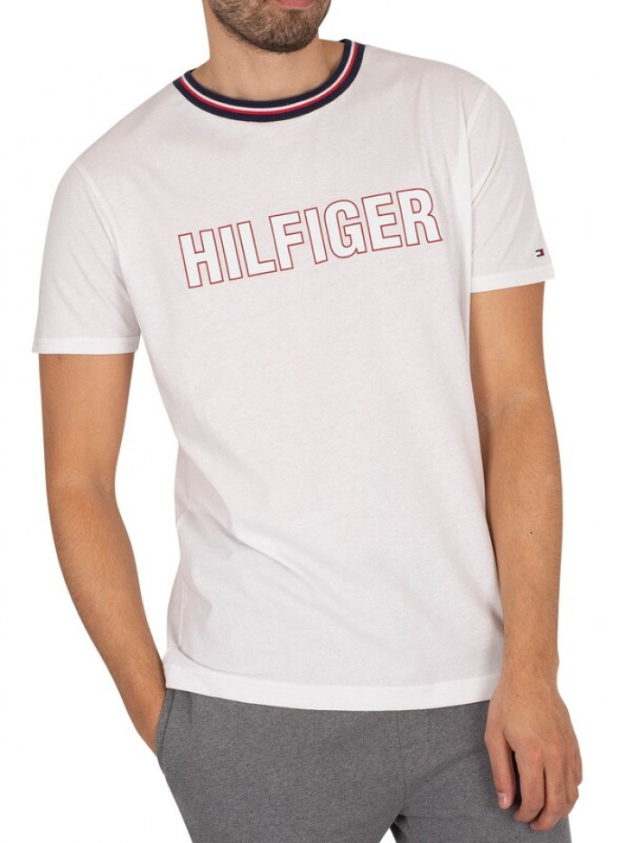 Herren TShirt Tommy Hilfiger CN SS Tee Graphic Lounge Weiß
